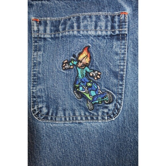 JNCO Flamehead Jeans Kids Youth Size 6 Baggy Skater y2k - Picture 7 of 9